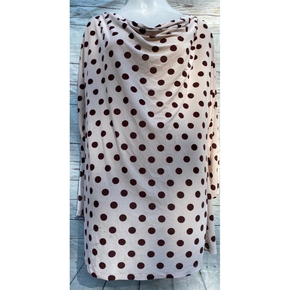 Isabella Rodriguez Blouse Tan Polka Dot